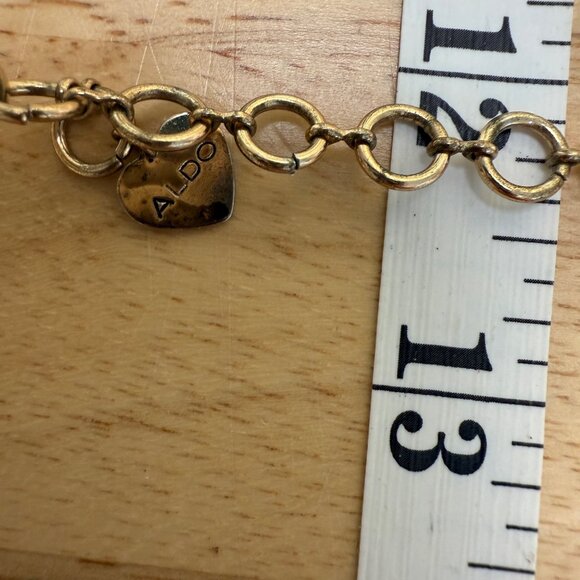 Aldo Gold-Tone Statement Necklace With Oversized Linked Design & Adjustable Chai - Picture 8 of 8